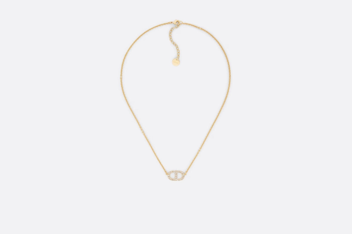 CHRISTIAN DIOR Petit CD Necklace Gold-Finish Metal(Gold)